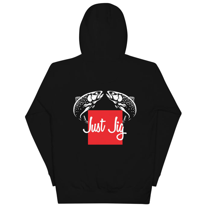 Dueling Fish Red Square Hoodie